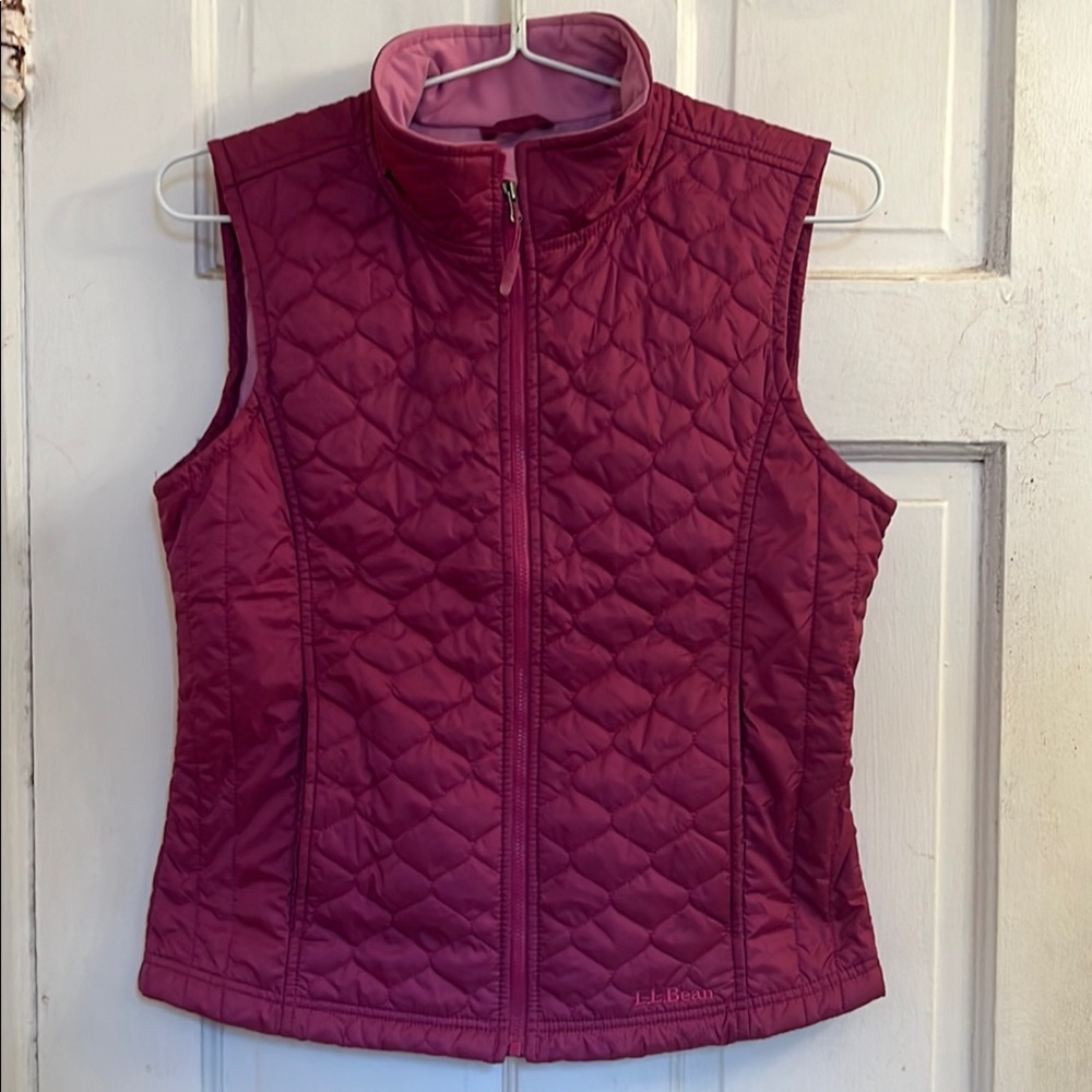 L.L. Bean girl’s pink Quilted Vest in size 14/16